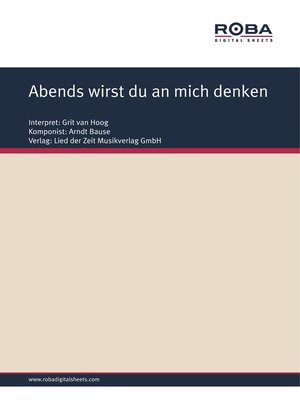 cover image of Abends wirst du an mich denken